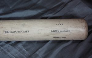 Larry Walker game used bat
