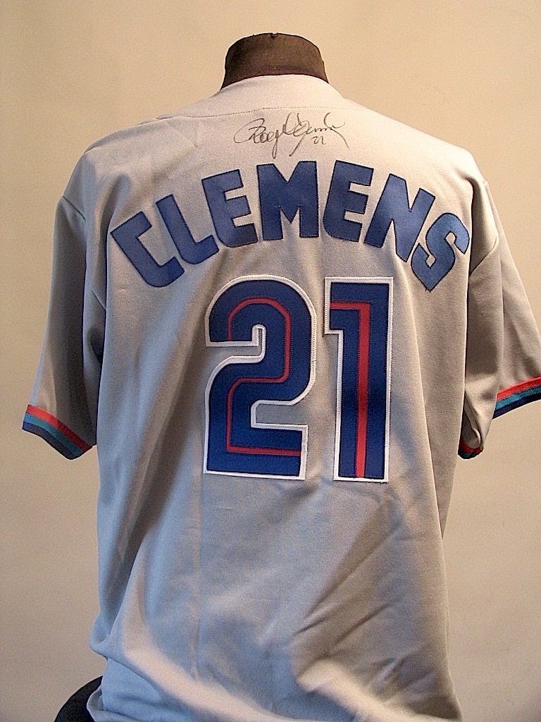 Roger Clemens Signed Toronto Blue Jays Jersey. Each year he