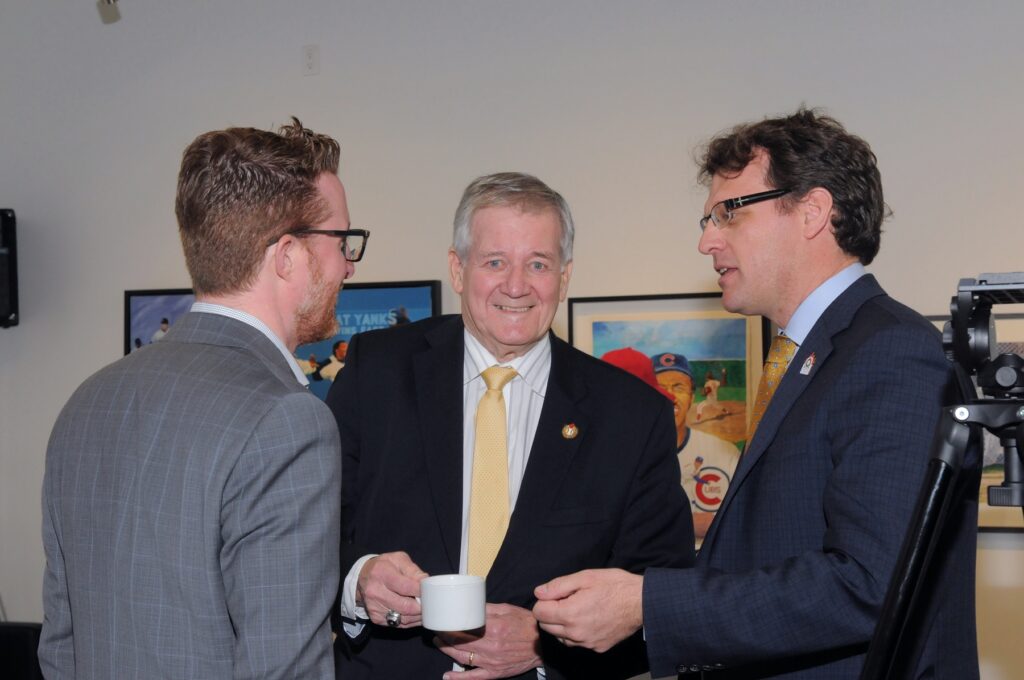 Current Chair Jeremy Diamond, Bruce Prentice, past Chair Adam Stephens