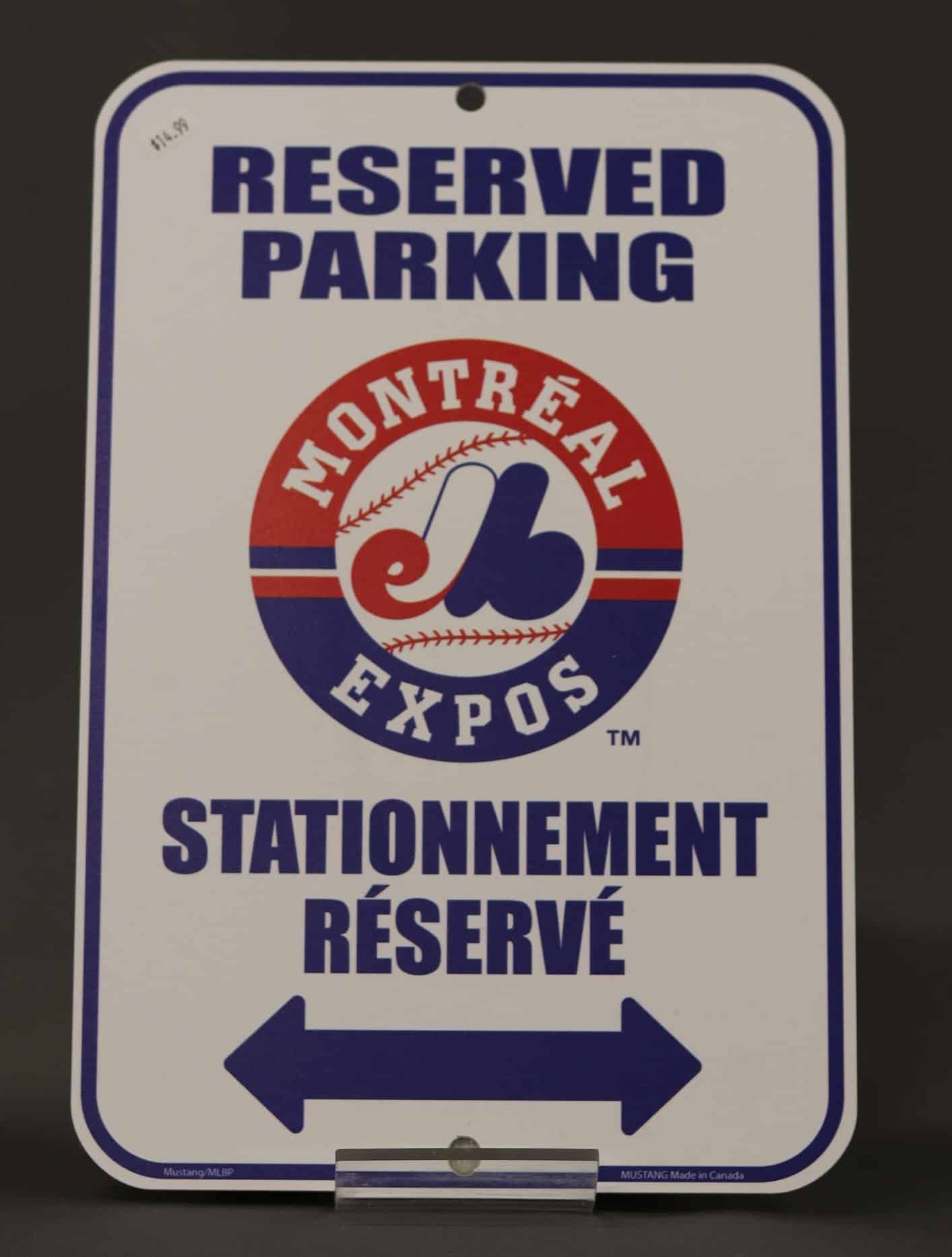 Parking Sign - Montreal Expos - Canadian Baseball Hall of Fame and Museum