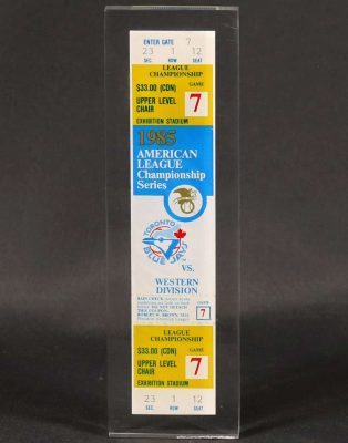 ALCS 1985 Game 7 Ticket